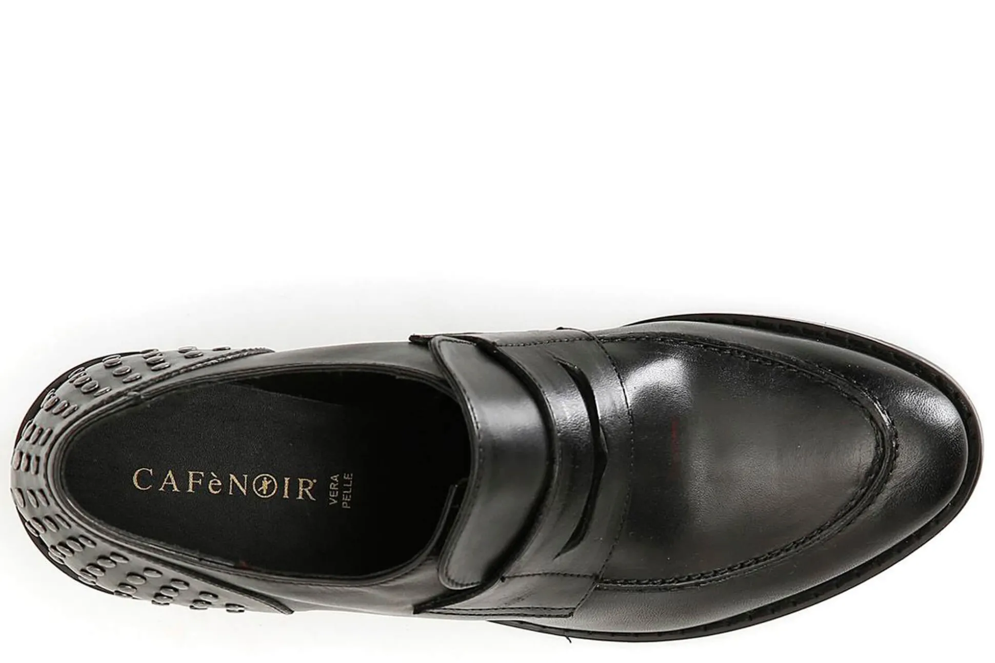 Online Cafe Noir High Heel Loafers Ed1002 Mocassino
