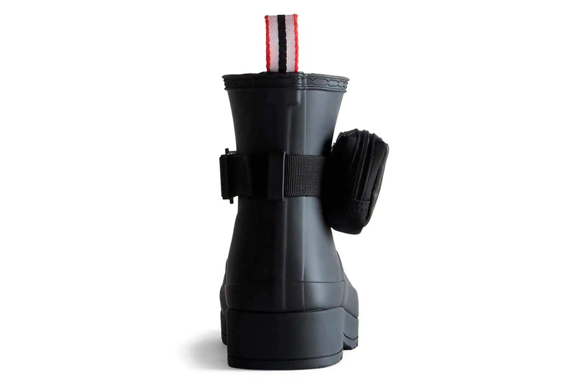 Shop Hunter Rain Ankle Boots Play Short Gears On Pouch Buckle Belt Boot Bl