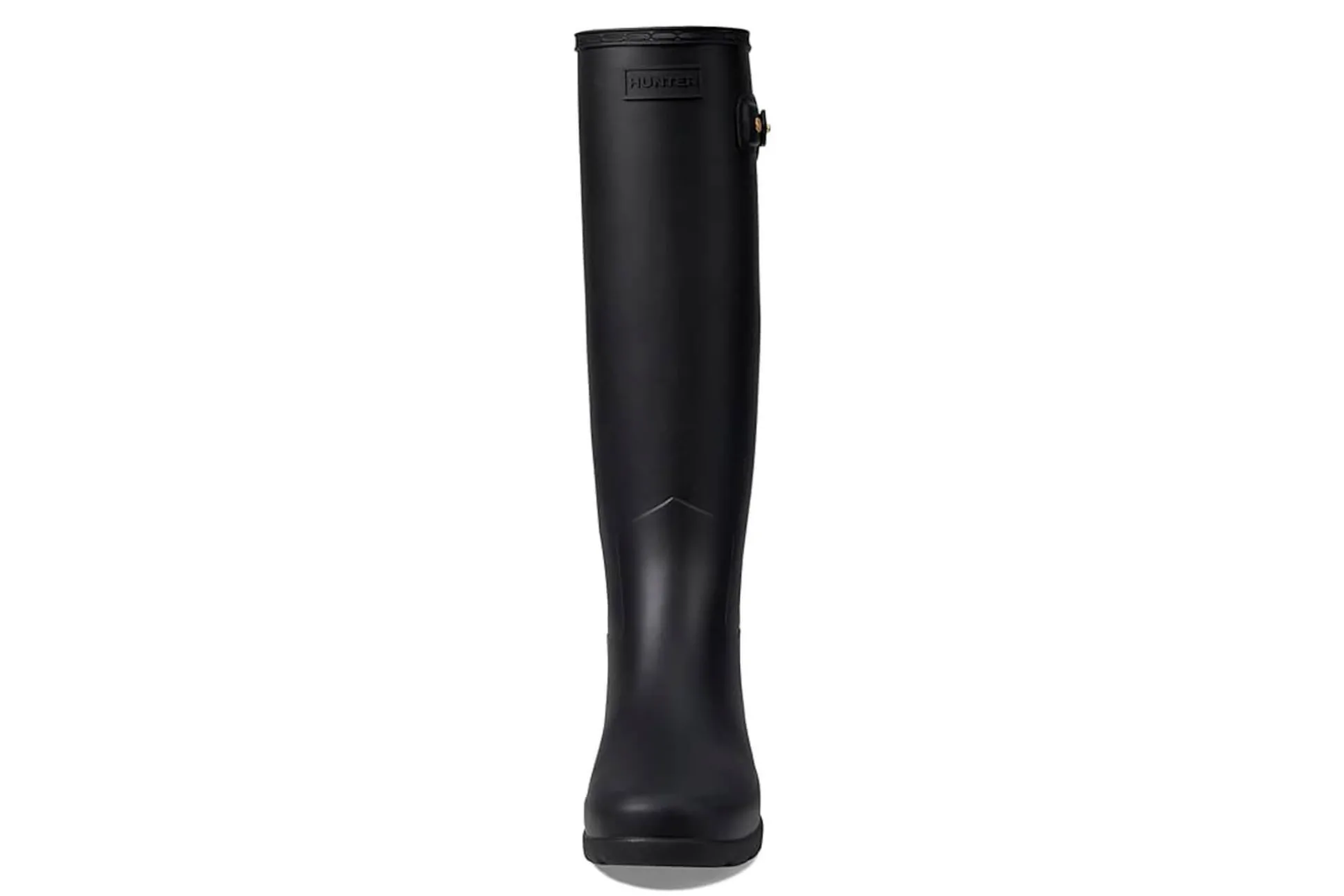 Cheap Hunter Rain Boots Refined Tall Gears On Eyelet Buckle Black