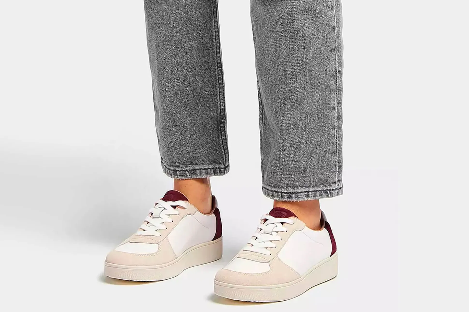 Best Sale Fitflop Sneakers Rally Leather Suede Panel