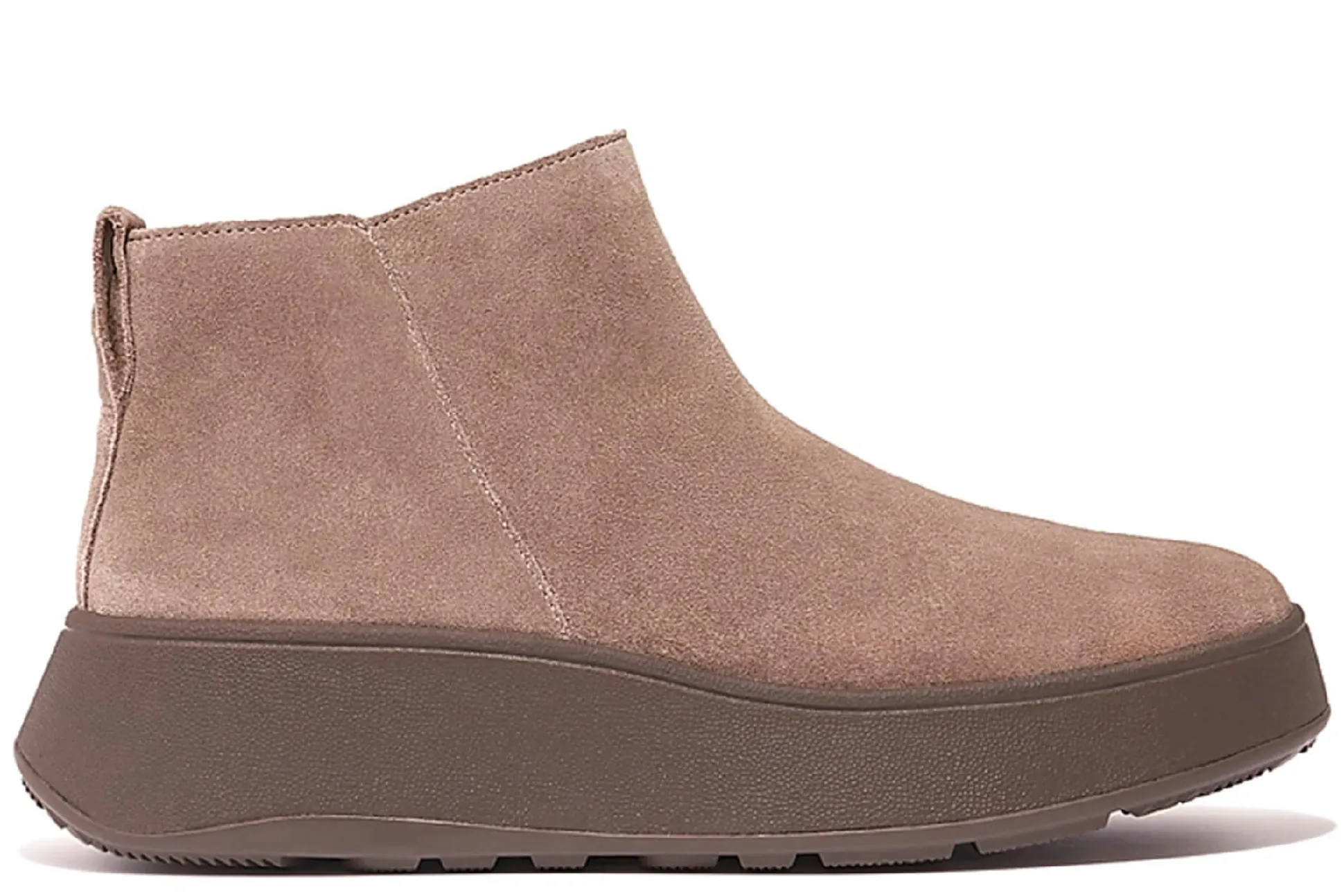 Shop Fitflop Wedged Ankle Boots F-Mode Suede Flatf Zip