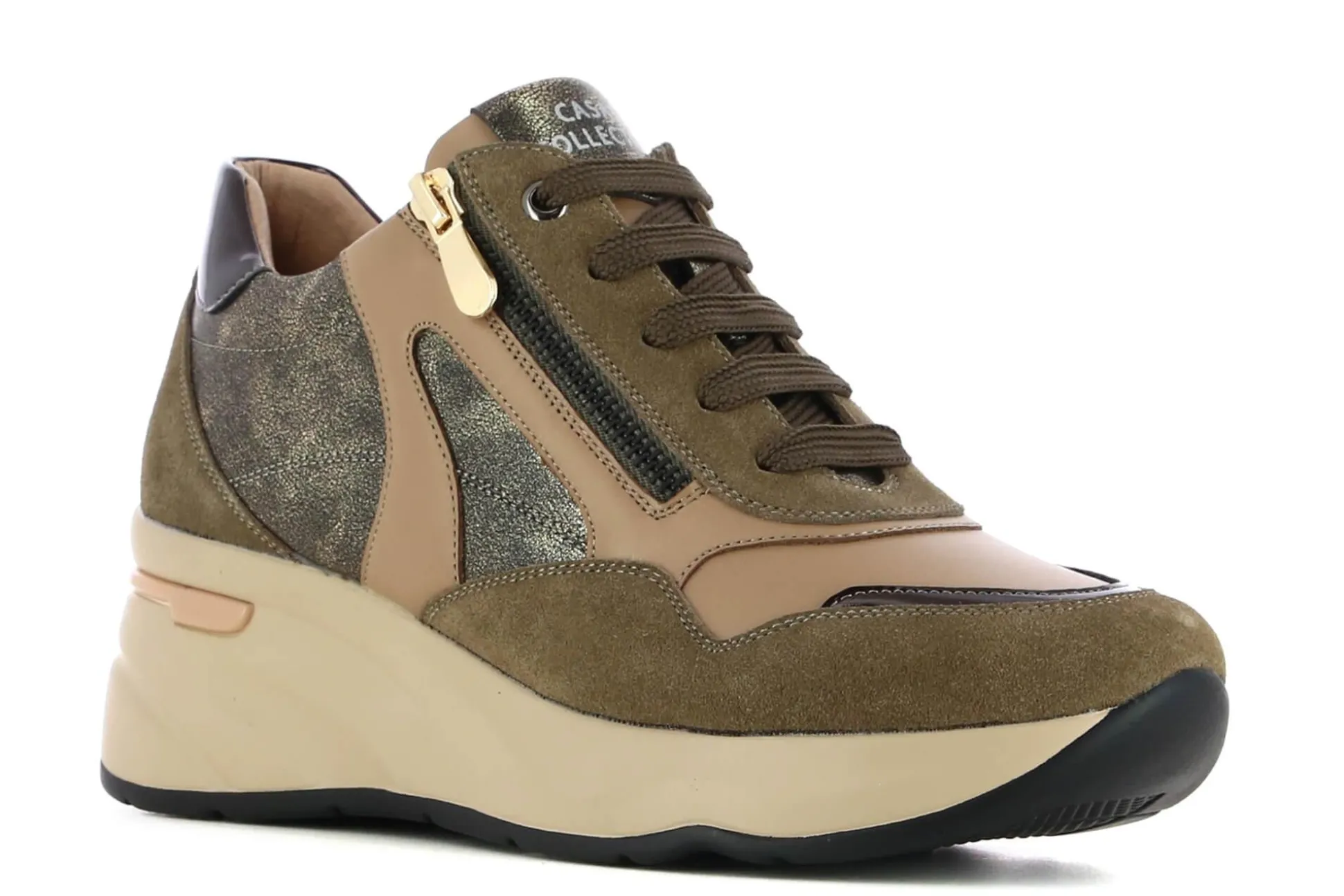 Cheap Casas Collection Wedged Sneakers Rosy